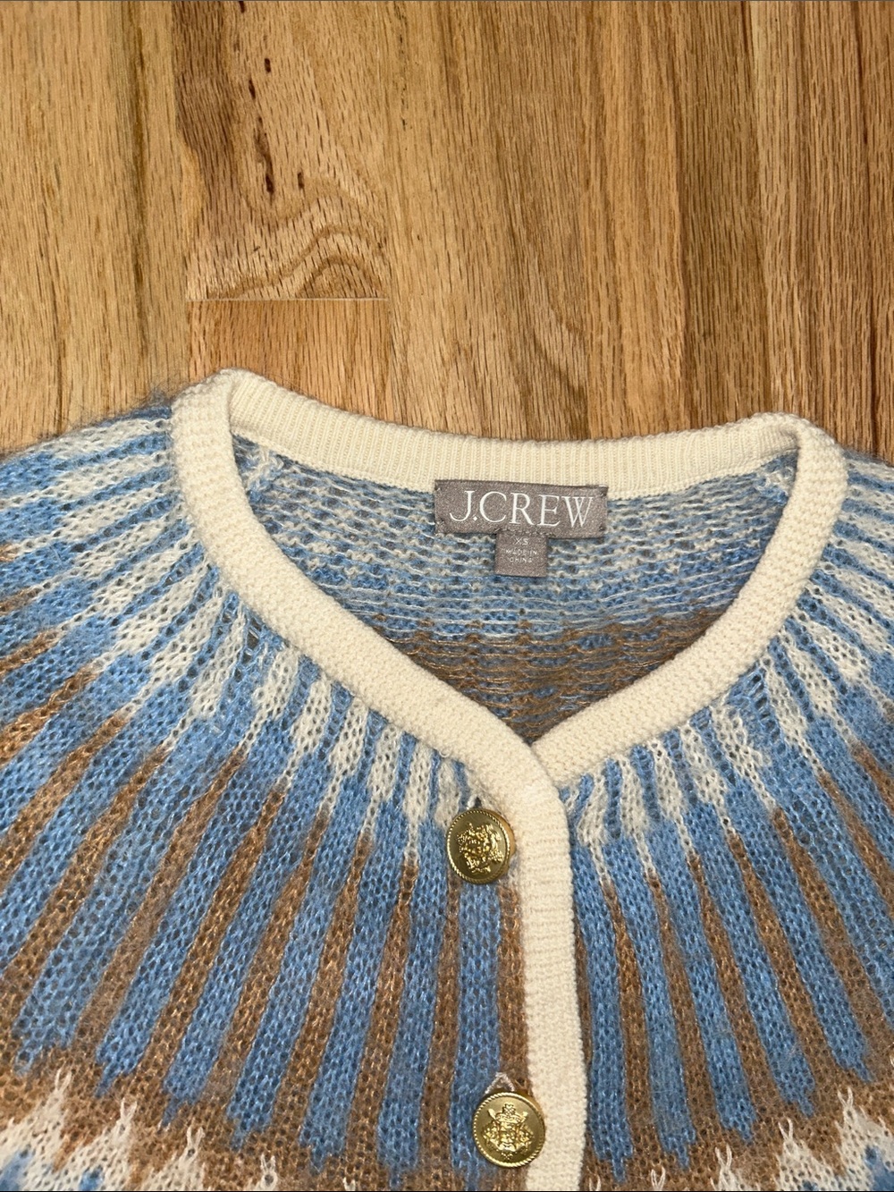 J. Crew Fair Isle cardigan sweater in brushed yarn - Picture 3 of 4